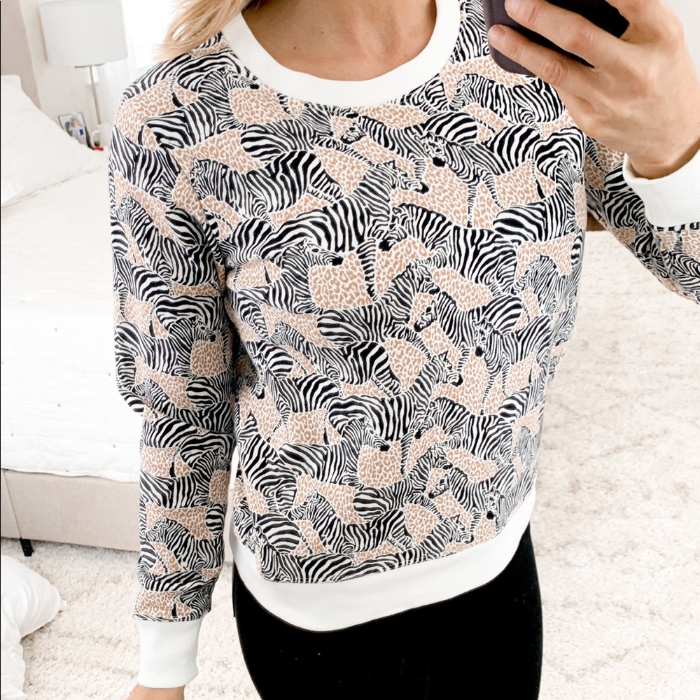 J. Crew Printed Crewneck Sweatshirt